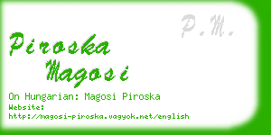 piroska magosi business card